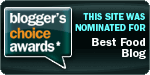 My site was nominated for Best Food Blog!